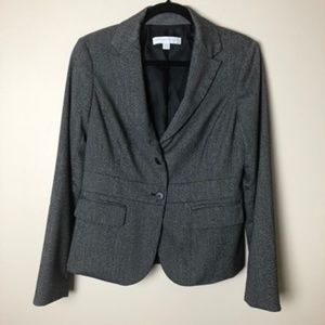 New York & Company Black & Grey Blend Blazer